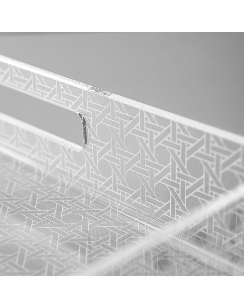 Plateau Bon Ton transparent - 33x23x4 cm