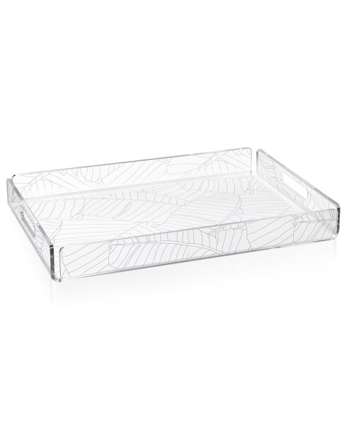 Plateau Bon Ton transparent - 33x23x4 cm