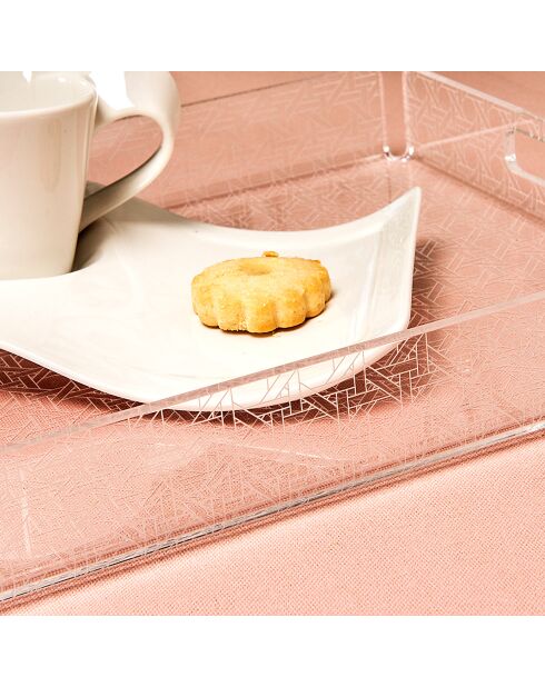 Plateau Bon Ton transparent - 33x23x4 cm
