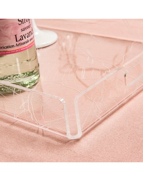 Plateau Bon Ton transparent - 33x23x4 cm