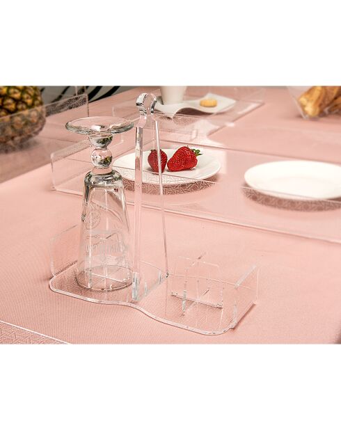 Bon Ton transparenter Glashalter - 21,5x21,5x10 cm