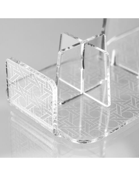 Bon Ton transparenter Glashalter - 21,5x21,5x10 cm