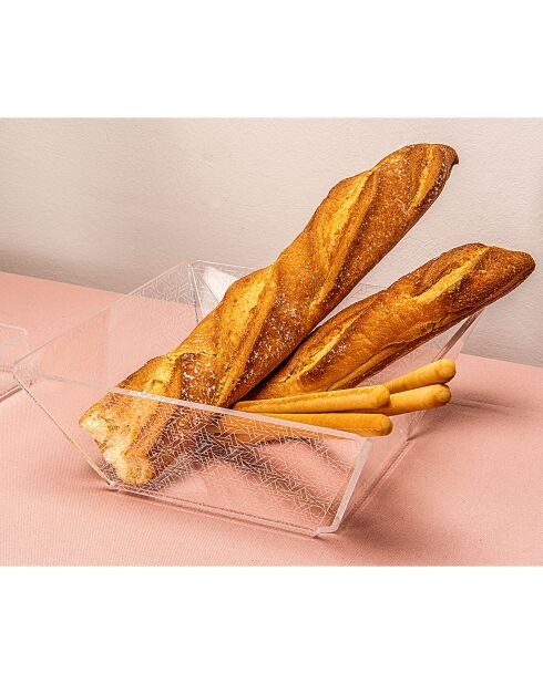 Corbeille à pain Bon Ton transparente - 22x22x8.6 cm