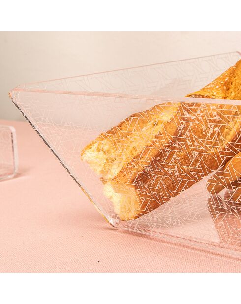 Corbeille à pain Bon Ton transparente - 22x22x8.6 cm