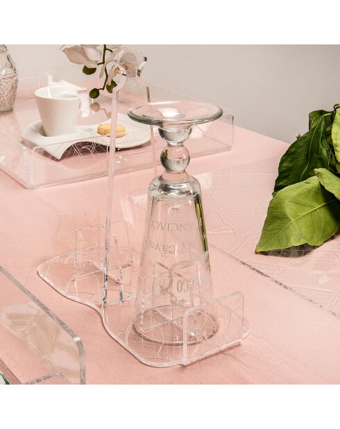 Bon Ton transparenter Glashalter - 21,5x21,5x10 cm