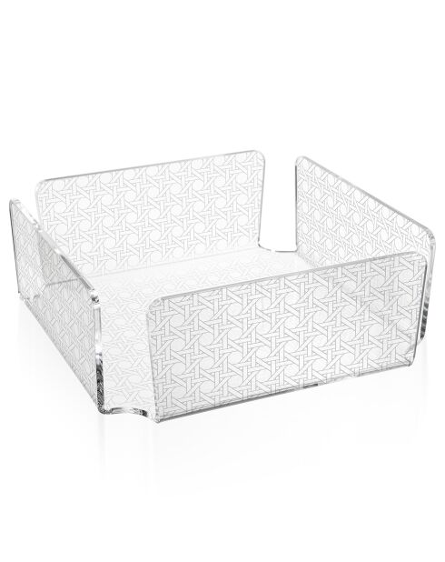 Porte-serviettes Bon Ton transparent - 22x22x7.5 cm