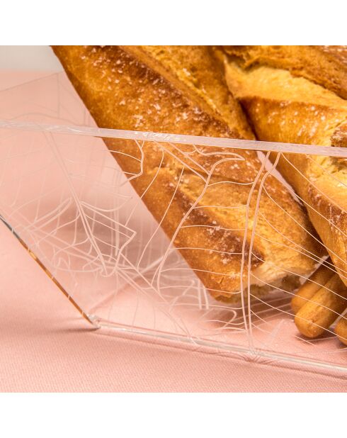 Corbeille à pain Bon Ton transparent - 22x22x8.6 cm