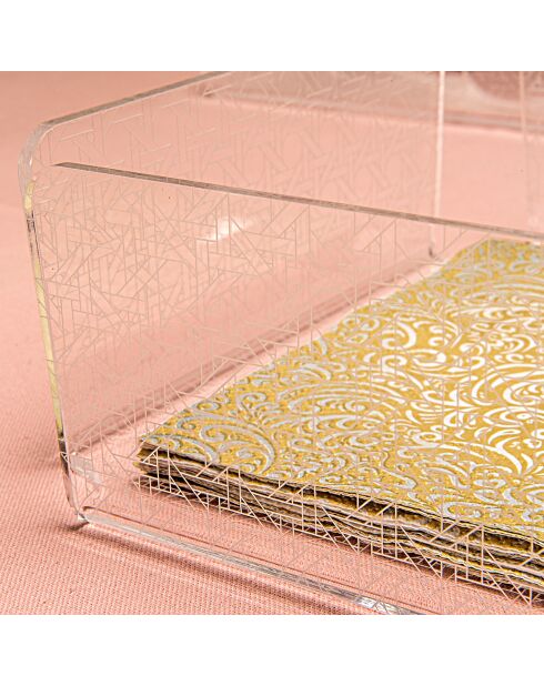 Porte-serviettes Bon Ton transparent - 22x22x7.5 cm