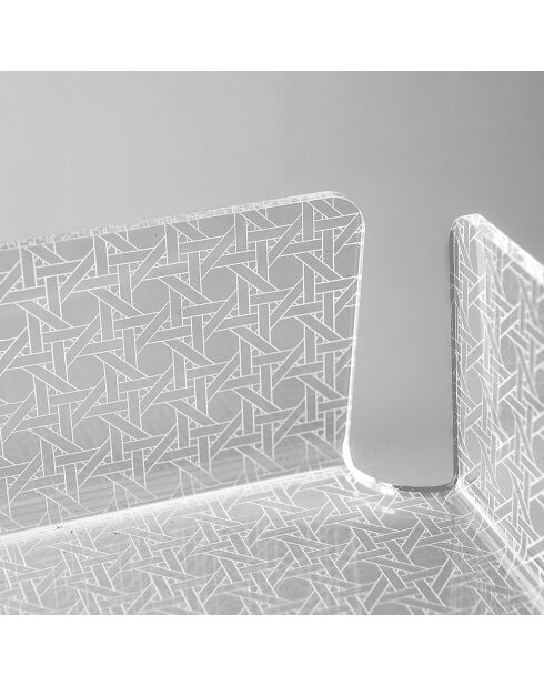 Porte-serviettes Bon Ton transparent - 22x22x7.5 cm