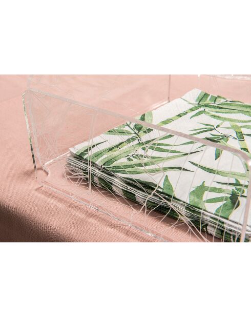 Porte-serviettes Bon Ton transparent - 22x22x7.5 cm