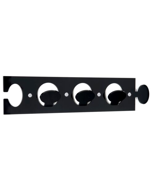 Porte-manteau Puzzle noir - 56x3.5x12 cm