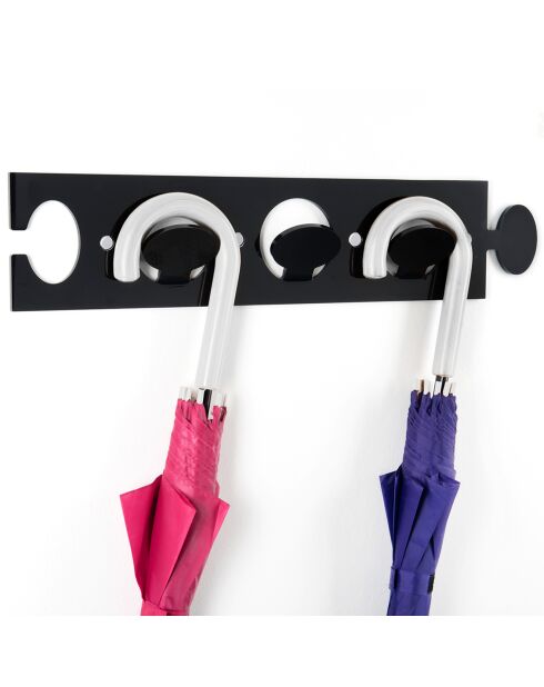 Porte-manteau Puzzle noir - 56x3.5x12 cm