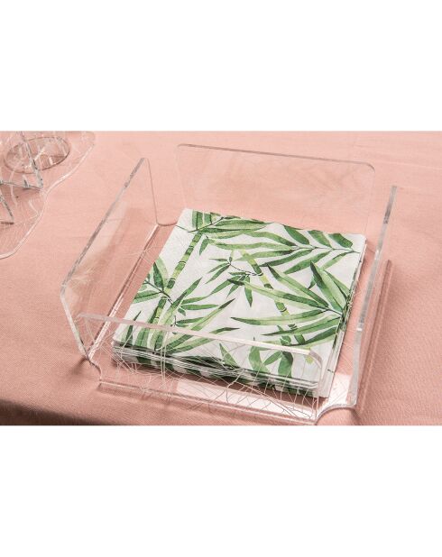 Porte-serviettes Bon Ton transparent - 22x22x7.5 cm