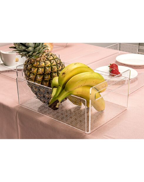 Bon Ton transparante fruitmand - 21x29x13 cm