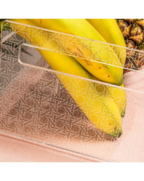 Bon Ton transparante fruitmand - 21x29x13 cm