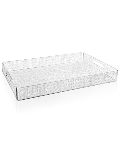 Plateau Bon Ton transparent - 45.5x32x5 cm