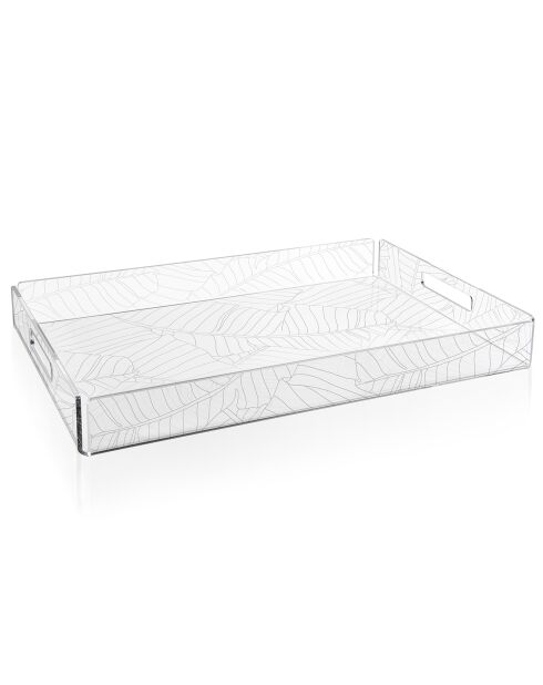 Plateau Bon Ton transparent - 45.5x32x5 cm