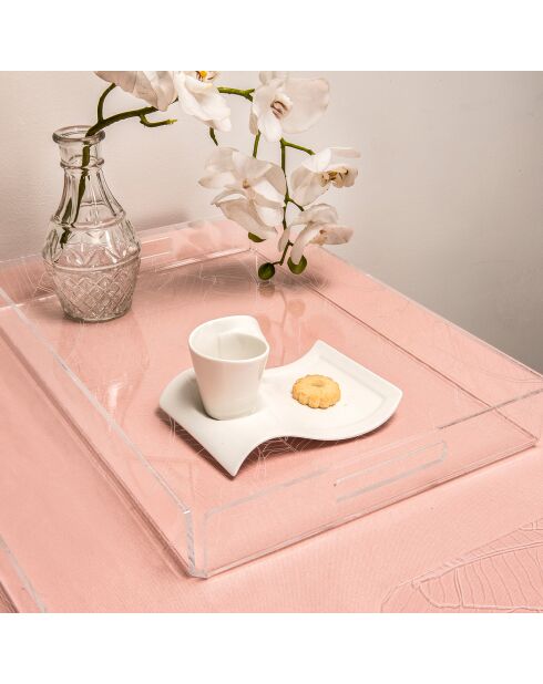 Plateau Bon Ton transparent - 45.5x32x5 cm