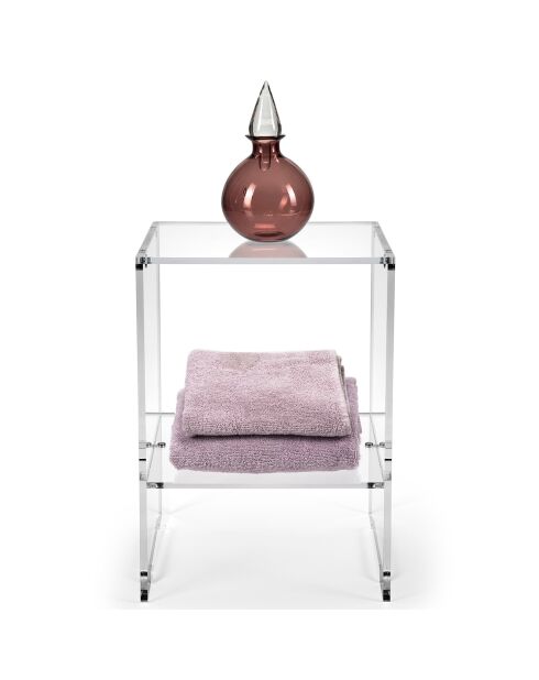 Table basse Contigo transparente - 32x29x45 cm