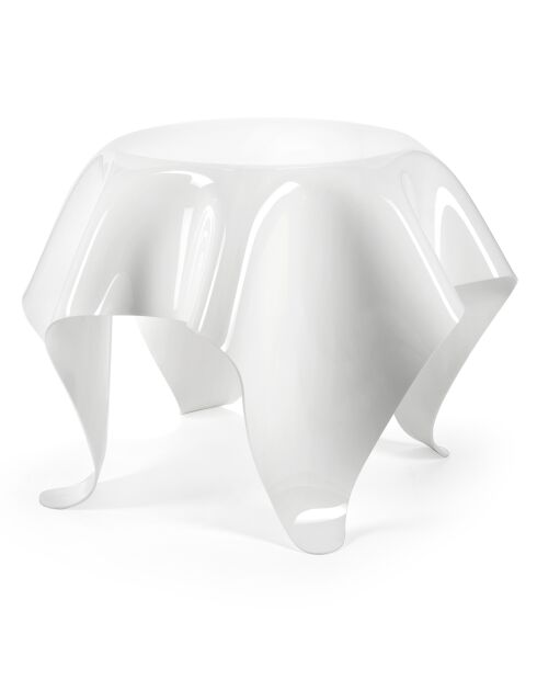 Table basse ronde Drappeggi blanche - 60x60x45 cm