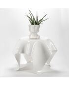 Table basse ronde Drappeggi blanche - 60x60x45 cm