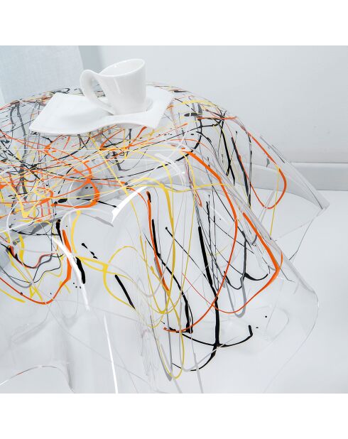 Table basse ronde Drappeggi multicolore - 60x60x45 cm