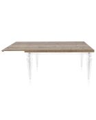 Table Maulabile transparent/bois - 155/255x90x75 cm