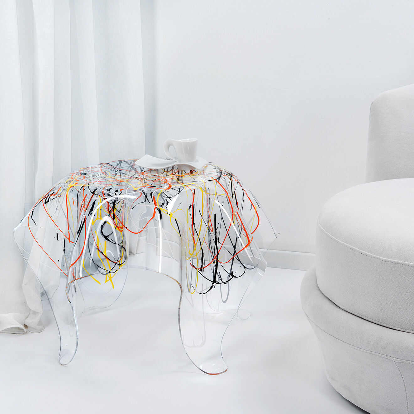Ensemble 2 Tables Basses 80'S Fumée Transparente - Iplex