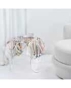 Table basse ronde Drappeggi multicolore - 60x60x45 cm