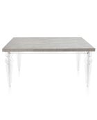 Table Maulabile transparent/gris - 155/255x90x75 cm