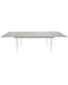 Table Maulabile transparent/gris - 155/255x90x75 cm