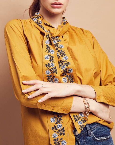 Chemise Florencia en Coton moutarde