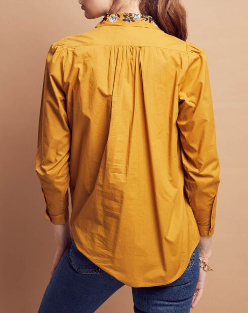 Chemise Florencia en Coton moutarde
