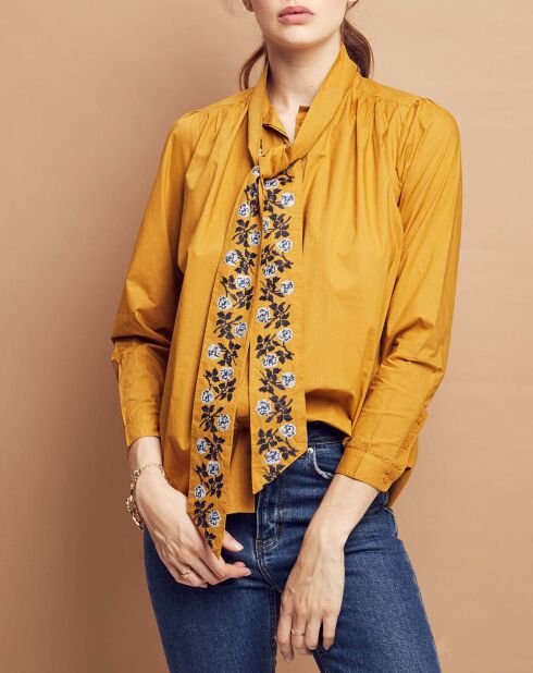 Chemise Florencia en Coton moutarde