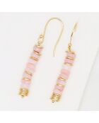 Boucles d'oreilles Quetzal en Opale rose