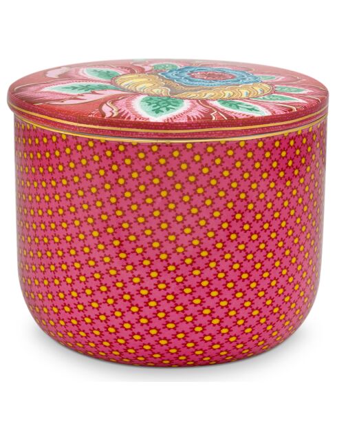 Tarro de algodón de porcelana Pink Twinkle Star - D.9.6x11.7 cm