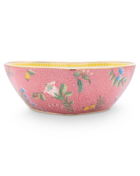 2 roze porseleinen bakvormen met hart van La Majorelle - 6x14,5x16 cm