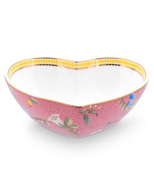 Plat de cuisson coeur en Porcelaine La Majorelle rose - 8x19.5x21.3 cm