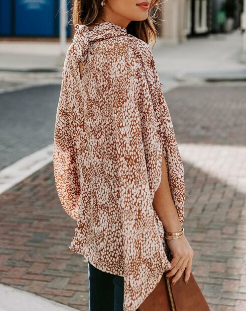 Blouse Allison marron/beige