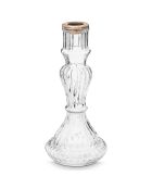 Bougeoir en verre Rim transparent - 20x8.5 cm