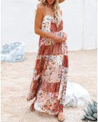 Robe Nathe rose/écru