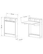 Table pliable Bracked ecru - 70x90x15 cm