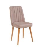Chaise Vina pin atlantique/stone - 46x85x46 cm
