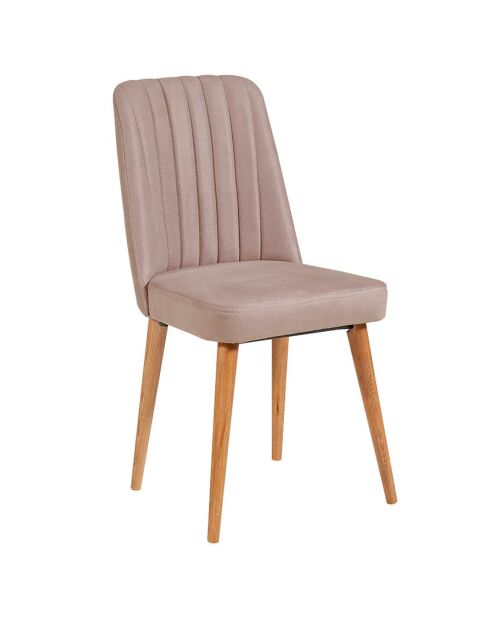 Chaise Vina pin atlantique/stone - 46x85x46 cm