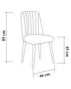 Chaise Vina pin atlantique/stone - 46x85x46 cm