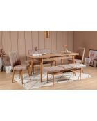 Chaise Vina pin atlantique/stone - 46x85x46 cm