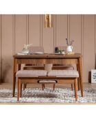 Vina notenhouten stoel - 46x85x46 cm