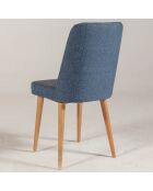 Chaise Vina 1048 pin atlantique/bleu foncé - 46x85x46 cm