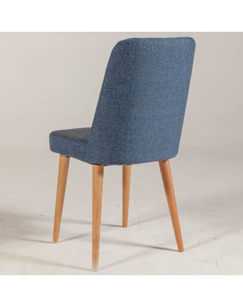 Vina 1048 stoel Atlantic pine/donkerblauw - 46x85x46 cm