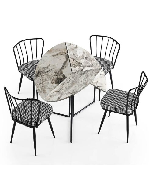 Mesa de comedor Yaprak 1203 de pino atlántico - 100x72x100 cm